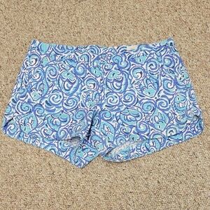 Lilly Pulitzer Blue and White Patterned Fabric, Women's O. Coastal Beach